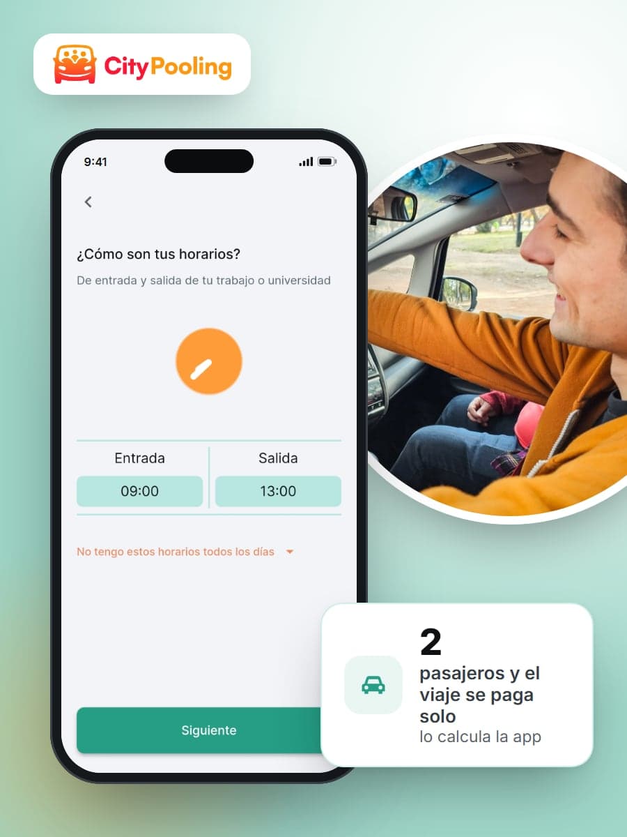 Descargá CityPooling y compartí tu próximo viaje