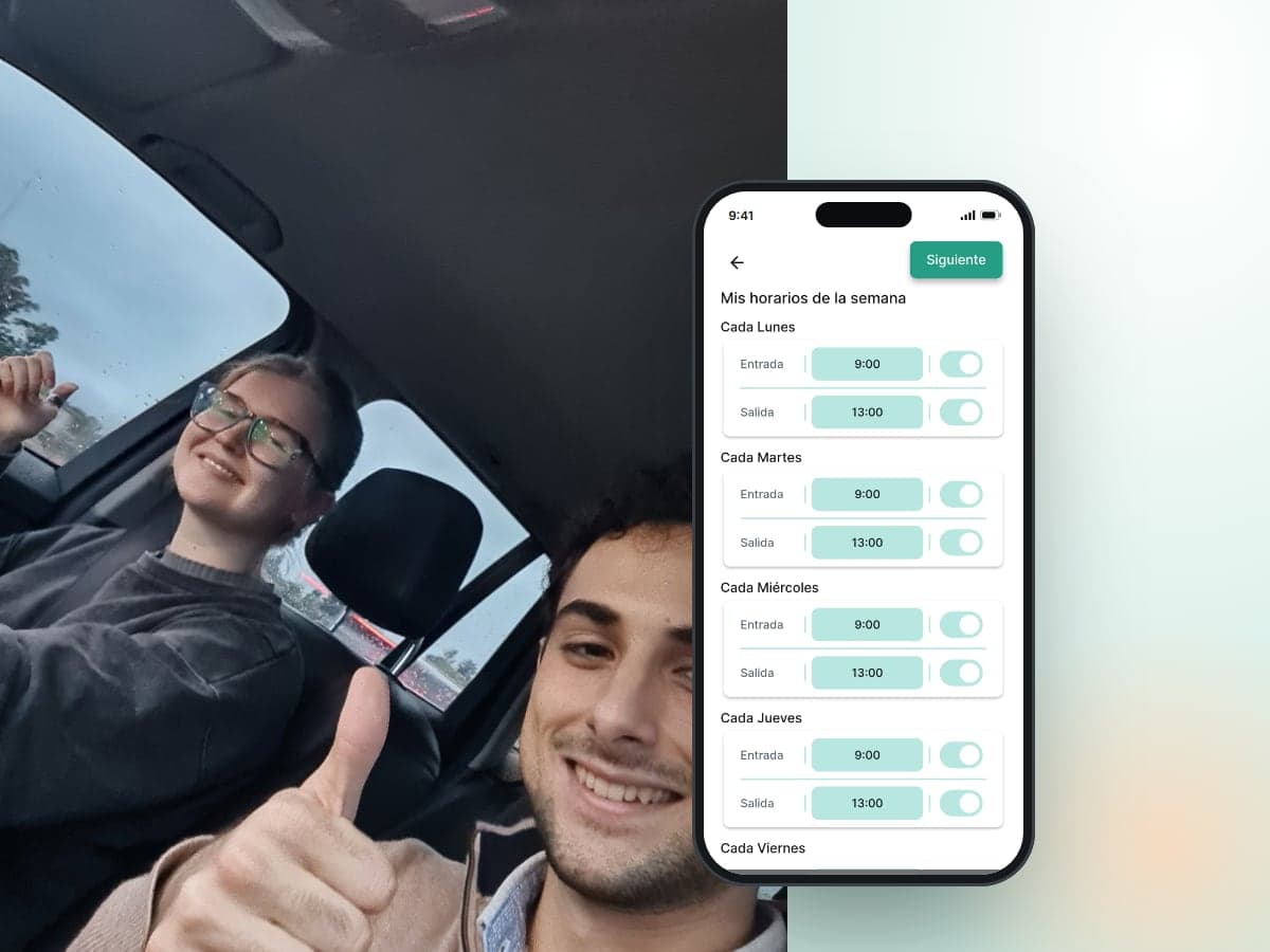 Vos elegís la ruta, los horarios, los días y con quién viajar.