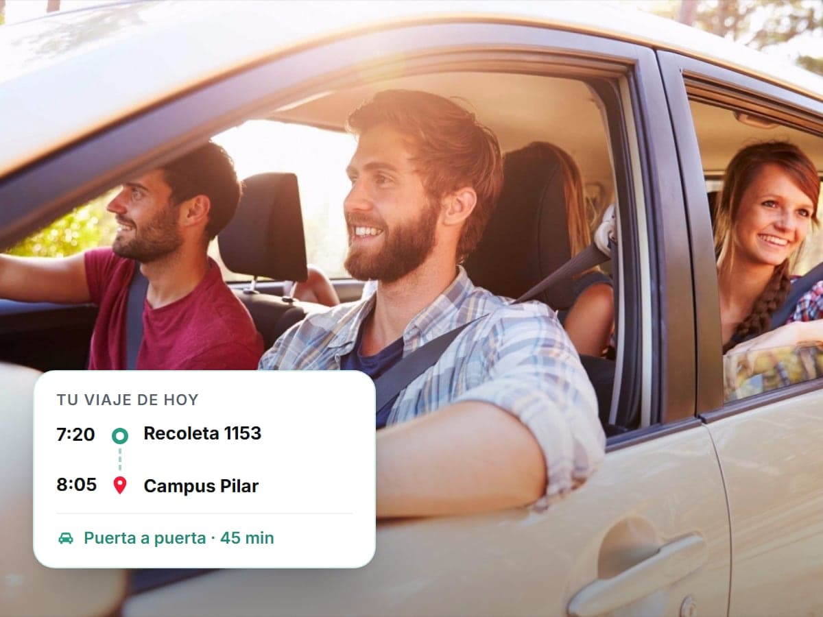 La comodidad de un auto, al costo de compartir el viaje.